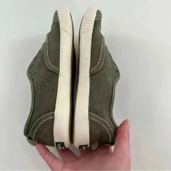 Paul Sperry topsider womens sneakers size 6 green canvas lace less slip ons - Picture 7 of 12